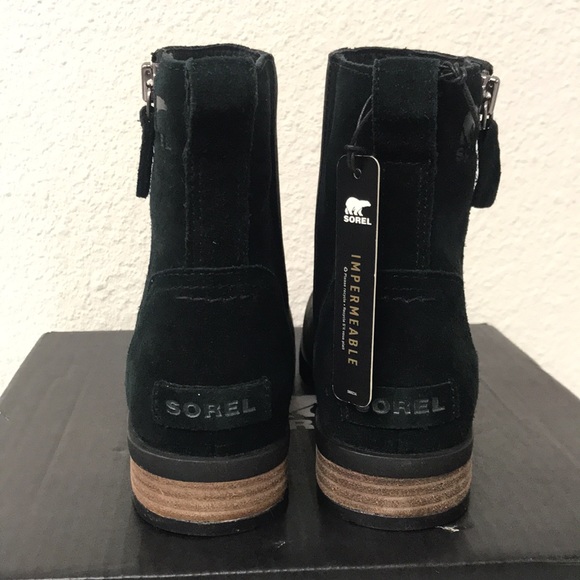 Sorel Women's Black Emelie Zip Waterproof Ankle Bootie, NL3502-010 - Picture 4 of 8